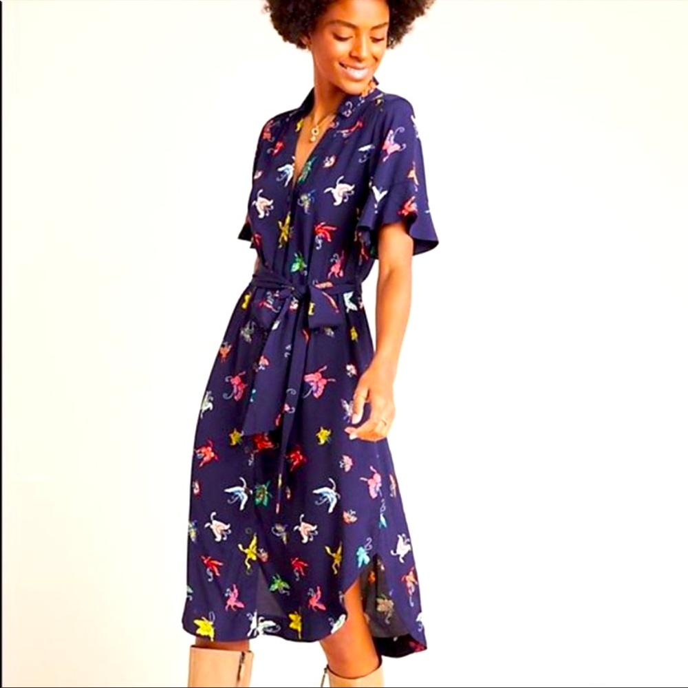 Anthropologie - Maeve Butterfly Flutterby Dress - Size Medium